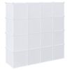 vidaXL Storage Cube Organizer su 16 kubelių ir pakabinamų strypų PP