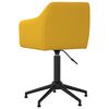 vidaXL Pasukamos valgomojo kėdės, 6vnt., geltonos spalvos, aksomas