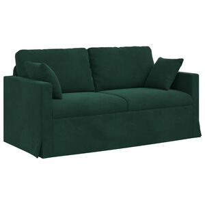 vidaXL Sofa Tamsiai žalia 158 x 78 x 80 cm Aksomas