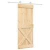 vidaXL Slankios durys 80 x 210 cm Natūrali ir Balta