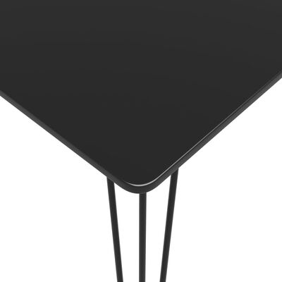 vidaXL Baro baldų komplektas, 7 dalių, juodos spalvos