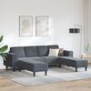 vidaXL Svetainės sofa 3 pcs Tamsiai pilka