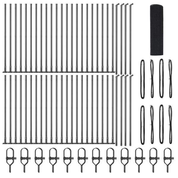 vidaXL Tvorelės stulpas Pilka 100 x 0,5 m (19 x 19 mm tinklas)