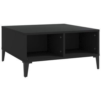 vidaXL Kavos staliukas, juodos spalvos, 60x60x30cm, MDP
