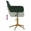 vidaXL Pasukama valgomojo kėdė, tamsiai žalios spalvos, aksomas