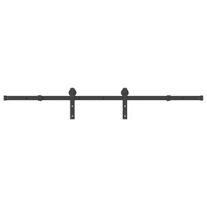vidaXL Stumdomų durų įrangos rinkinys, juodos spalvos, 183cm, plienas