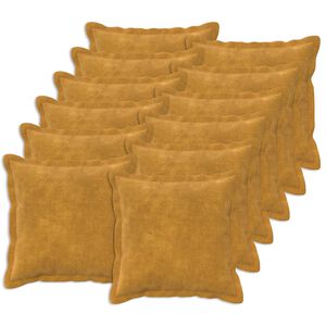 vidaXL Pagalvėlės užvalkalas 12 vnt. HOUTEN Geltona 40 x 40 cm