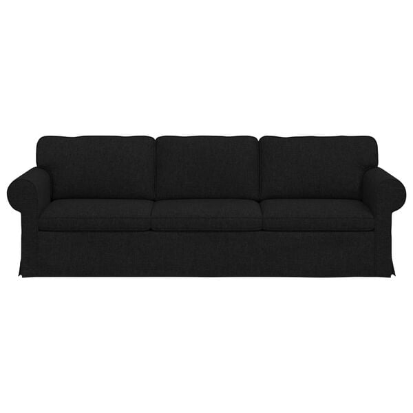 vidaXL Sofa Juoda Bendri matmenys: 245 x 82 cm (P X G x A) Aksomas