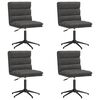 vidaXL Valgomojo kėdės, 4 vnt., juodos spalvos, dirbtinė oda