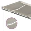 vidaXL Automatinė markizė su LED/vėjo jutikliu, kreminė, 300x250cm
