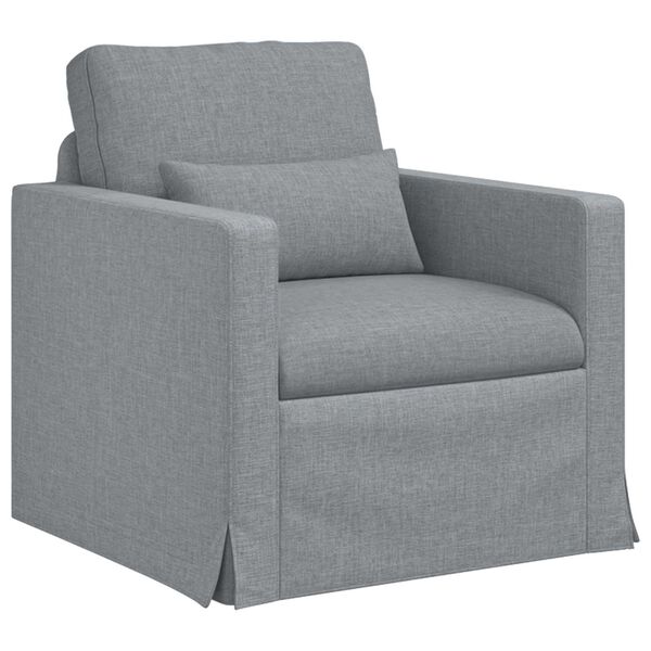 vidaXL Sofa 2 pcs &Scaron;viesiai pilka 158 x 78 x 80 cm audinys
