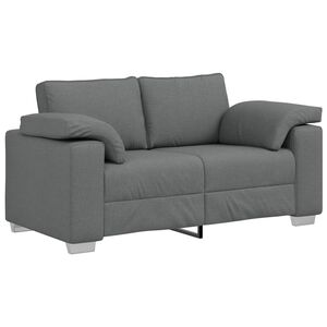 vidaXL Dvivietė sofa Tamsiai pilka 160 cm audinys