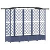 vidaXL Pakeltas lovas su trelėmis ir stogu Pilka 203,5 x 40 x 125 cm