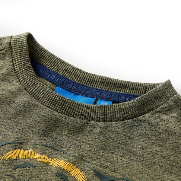 Vaiki&scaron;ki mar&scaron;kinėliai ilgomis rankovėmis, chaki mi&scaron;inys, 116 dydžio