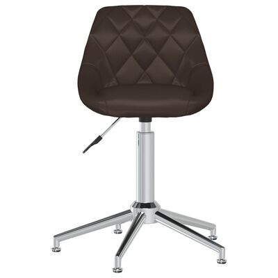 vidaXL Pasukama biuro kėdė, rudos spalvos, dirbtinė oda