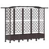 vidaXL Pakeltas lovas su trelėmis ir stogu Ruda 203,5 x 40 x 129 cm PP