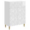 vidaXL Kabalas Itin blizgi balta 66 x 34,5 x 90 cm Apdirbta mediena