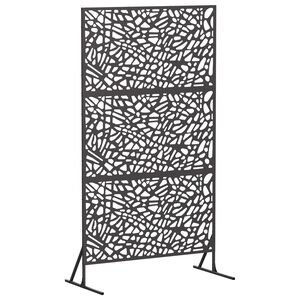 vidaXL Privatumo žaliuzės 100 x 50 x 180 cm Plienas Juoda