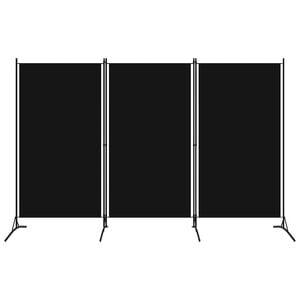 vidaXL Kambario pertvara, 3 dalių, juodos spalvos, 260x180cm