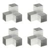 vidaXL Stulpų sujungimai, 4vnt., 101x101mm, metalas, Y formos