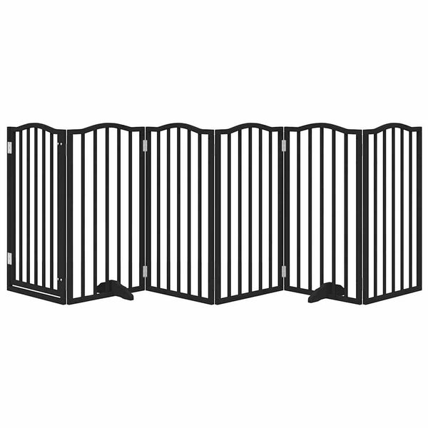 vidaXL Varteliai &scaron;unims su durimis, 6 segmentai, juodi, 300cm, tuopa