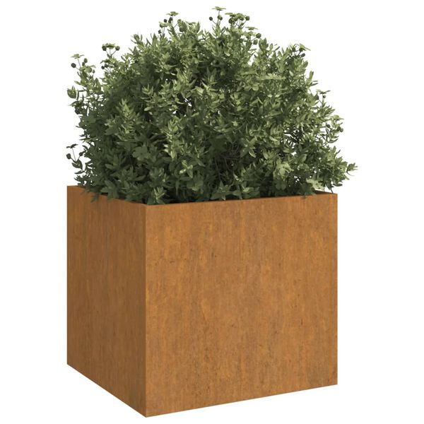 vidaXL Loveliai, 2vnt., 42x40x39cm, Corten plienas