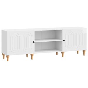 vidaXL Televizoriaus spintelė Itin blizgi balta 150 x 31 x 50 cm