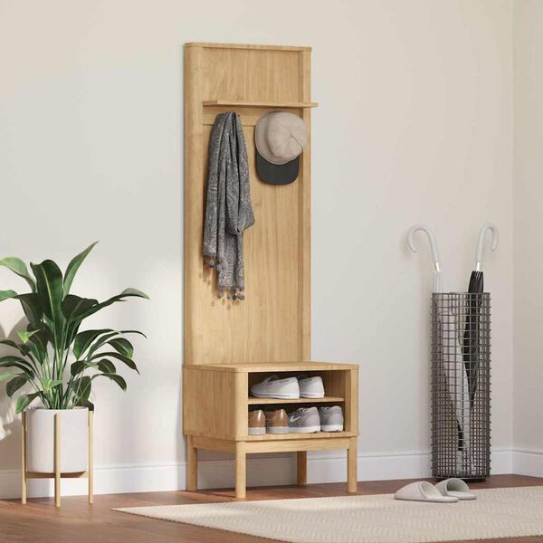 vidaXL Prie&scaron;kambario spintelė FLORO Va&scaron;ko ruda 50 x 40 x 158 cm