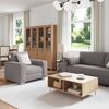 vidaXL Sofa 3 pcs Taupe 219 x 80 x 82 cm Lino mi&scaron;inio audinys