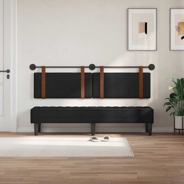 vidaXL Kabantysis galvūgalis Juodas 170 x 55 x 5 cm Antikinis PU