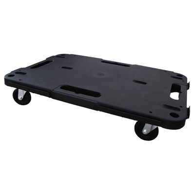 vidaXL Transportavimo vežimėliai, 2vnt., juodi, 58x38x12cm, PP