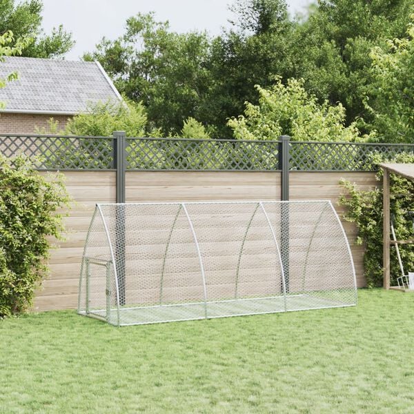 vidaXL Narvelis triu&scaron;iams, sidabrinis, 105x300x120cm, plienas