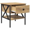vidaXL Naktinis staliukas su stalčių artisano ąžuolo 40 x 42 x 45 cm