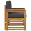 vidaXL Lauko sofos komplektas su pagalve Natūrali 71 x 63 x 73 cm