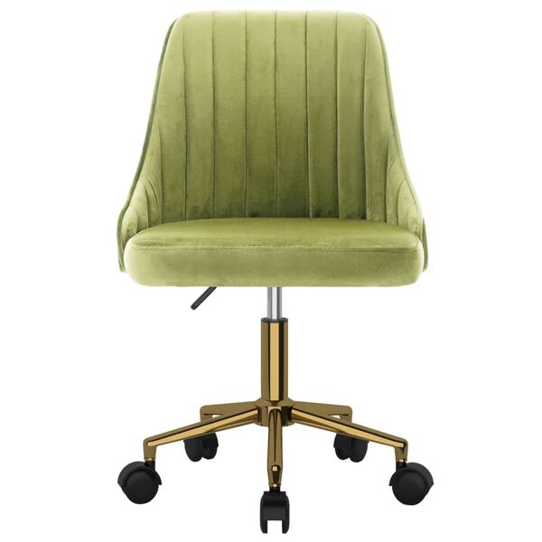 vidaXL Pasukamos valgomojo kėdės, 4vnt., &scaron;viesiai žalios, aksomas