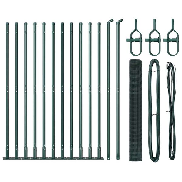 vidaXL Tvorelės stulpas Žalia 25 x 0,8 m (25 x 25 mm tinklelis)