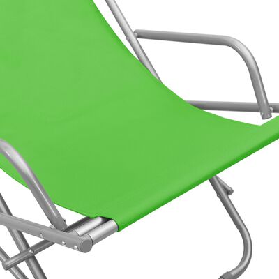 vidaXL Supamos kėdės, 2vnt., žalios spalvos, plienas