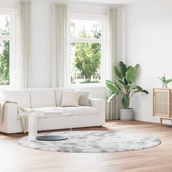 vidaXL Shaggy tipo kilimas, NAVARRA, 240x240 cm, sidabrinė pilka