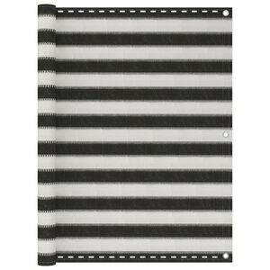 vidaXL Balkono pertvara, antracito ir baltos spalvos, 120x400cm, HDPE