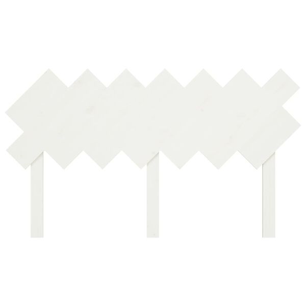 vidaXL Lovos galvūgalis, baltas, 151,5x3x81cm, pu&scaron;ies medienos masyvas