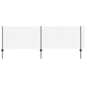 vidaXL Grandininės tvoros su stulpeliu 10 x 0,8 m PVC dengtas plienas