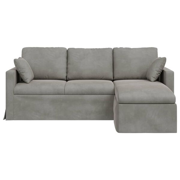 vidaXL Sofa &Scaron;viesiai pilka Bendri matmenys: 198 x 134 cm (P X G x A)