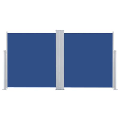vidaXL Ištraukiama šoninė pertvara, mėlynos spalvos, 100x600cm