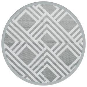 vidaXL Lauko kilimas, ARAKIL pilkos spalvos, 160cm skersmens, PP