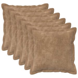vidaXL Pagalvėlės užvalkalas 6 vnt. HOUTEN Taupe 30 x 30 cm