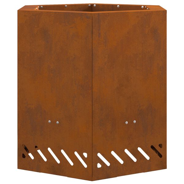 vidaXL Be dūmų laužavietė Ruda 48 x 48 x 51 cm Plienas