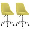 vidaXL Biuro kėdės su ratukais, 2vnt., geltonos, audinys (323233)