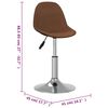 vidaXL Pasukamos valgomojo kėdės, 2vnt., rudos spalvos, audinys