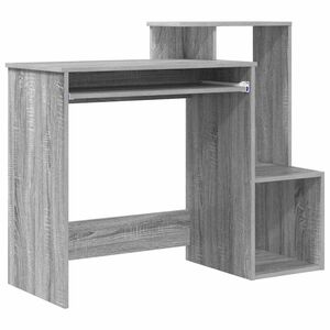 vidaXL Stalas Pilkas Sonoma 106 x 41 x 88.5 cm Apdirbta mediena