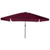 vidaXL Sodo skėtis Bordo raudona 394 x 394 x 248 cm
